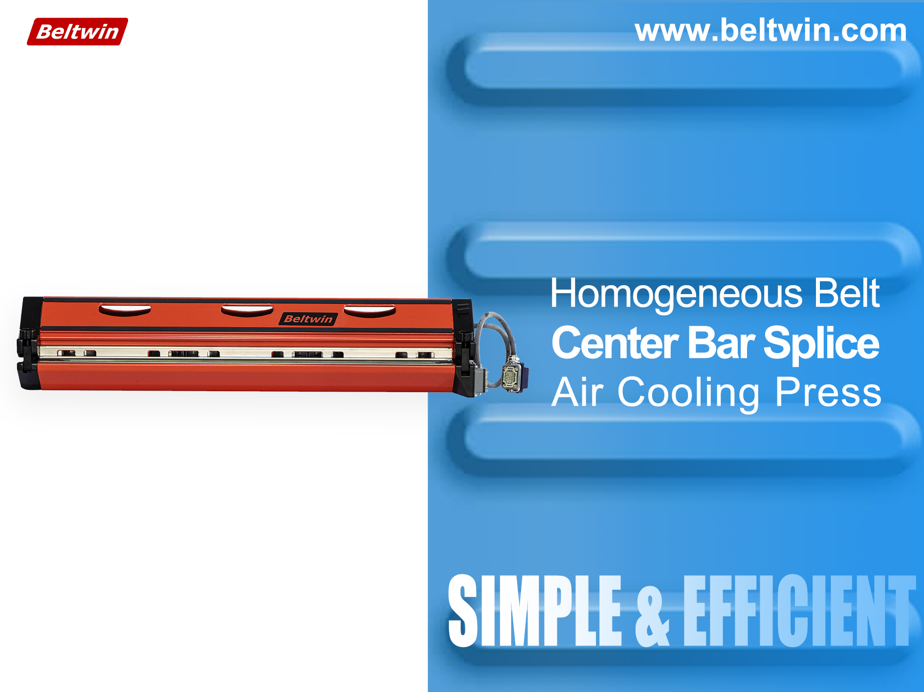 Air Cooling Splice Press For Center Drive PU Homogeneous Belt