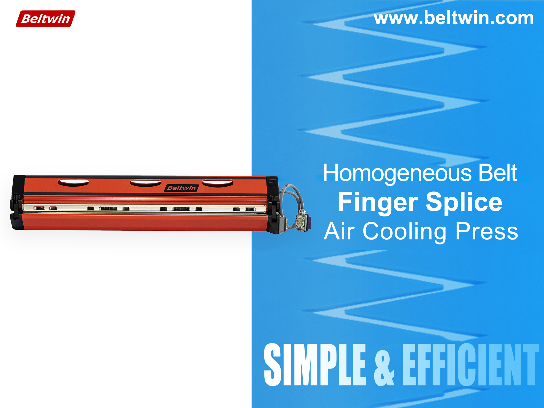 Air Cooling Splice Press For Flat PU Homogeneous Belt