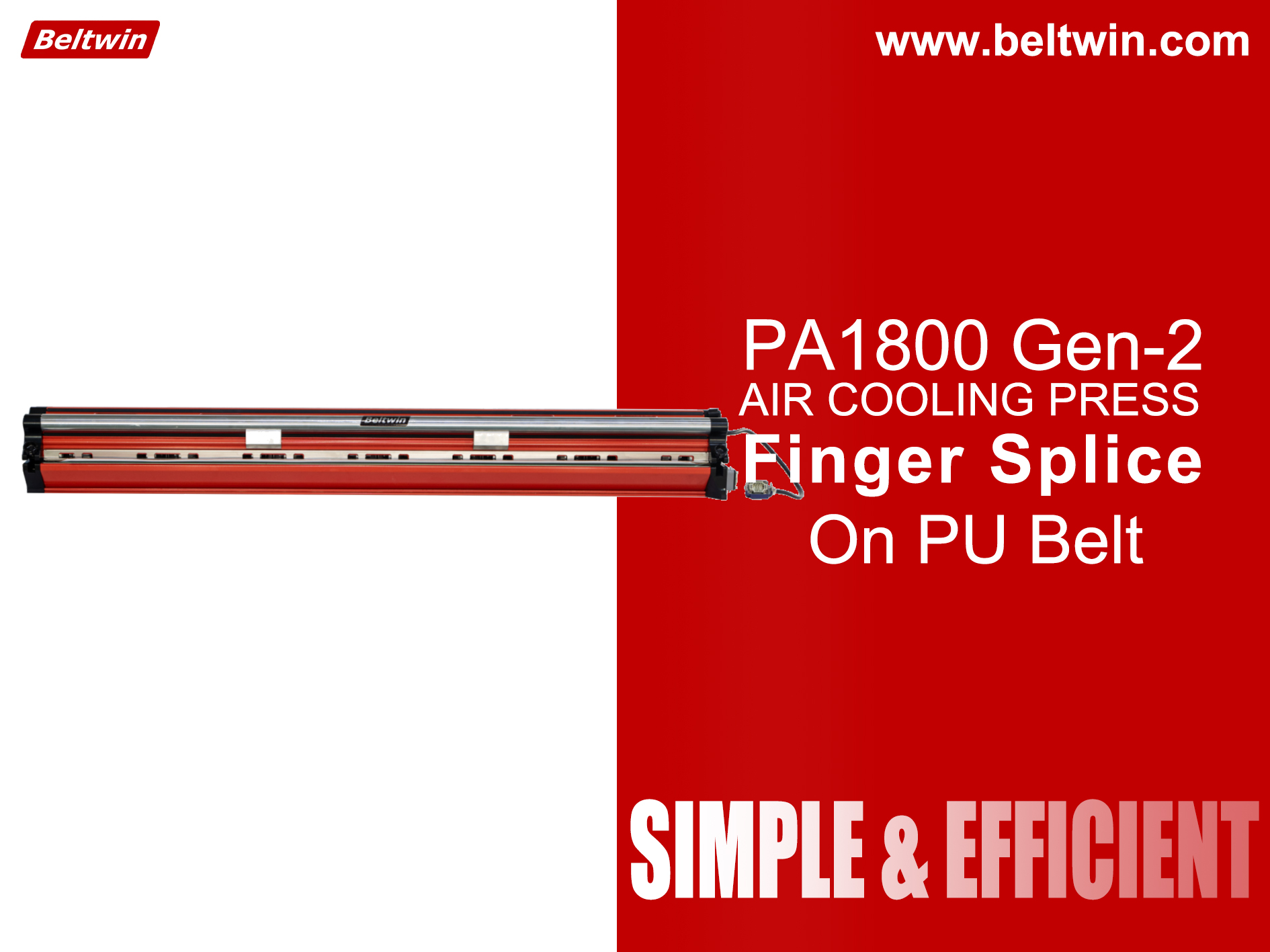 Conveyor Belt Air Cooling Splice Press Finger Joint PU Belt PA-1800