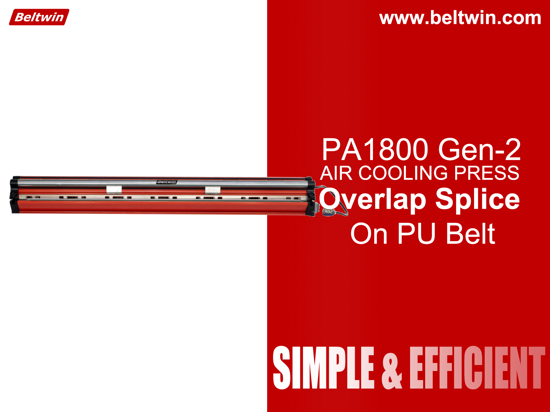 Conveyor Belt Air Cooling Splice Press OverLap Joint PU Belt PA-1800