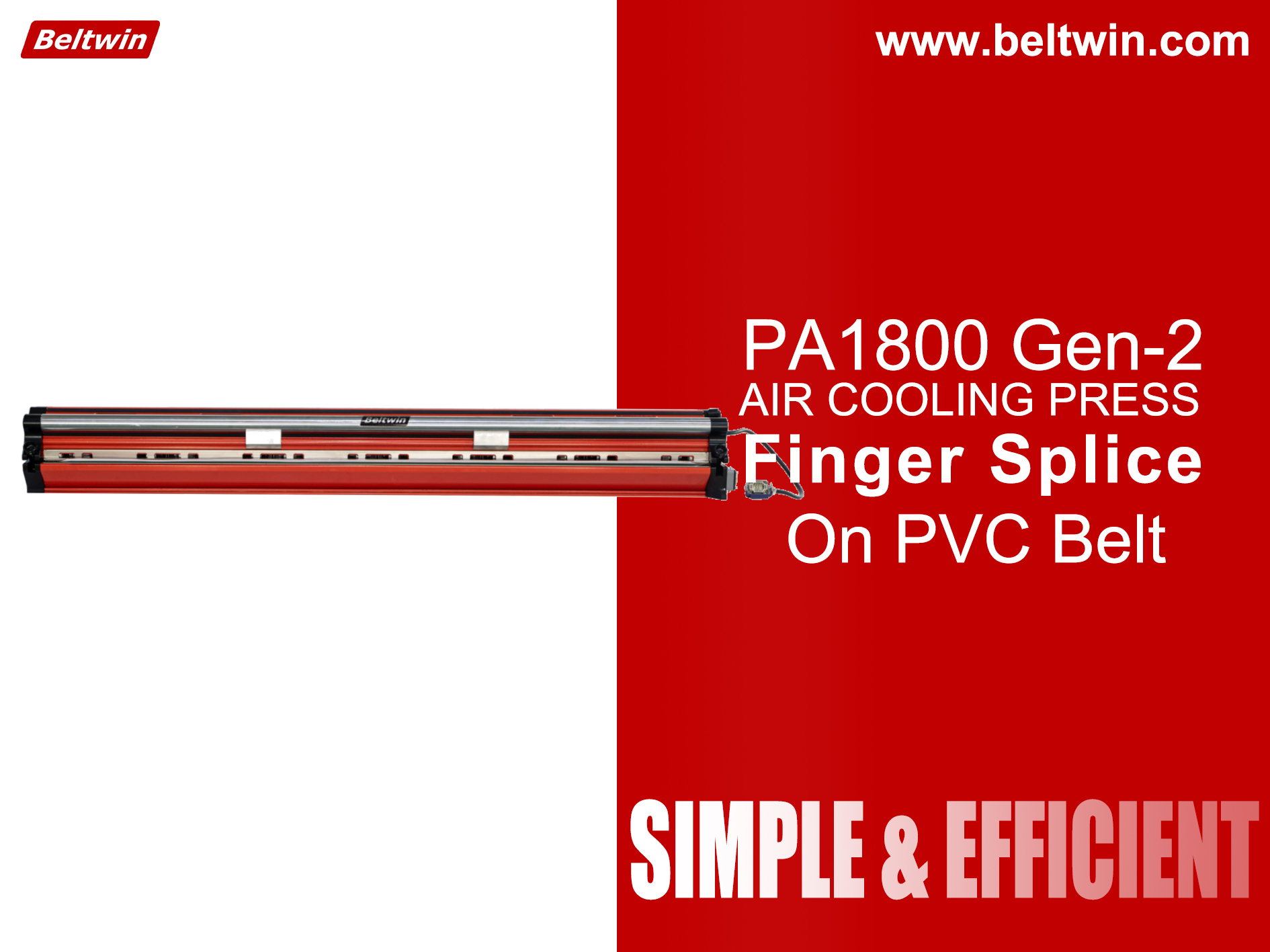 Conveyor Belt Air Cooling Splice Press Finger Joint PVC Belt PA-1800